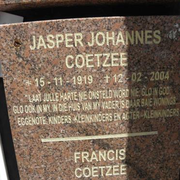 COETZEE Jasper Johannes 1919-2004 :: COETZEE Francis 1927-2012