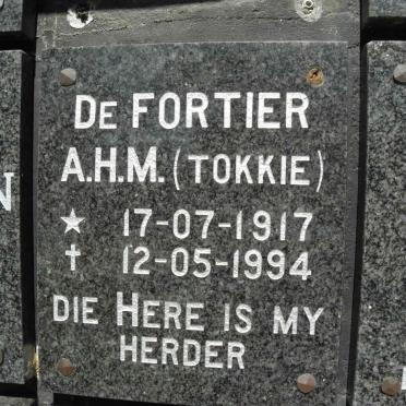 FORTIER A.H.M., de 1917-1994