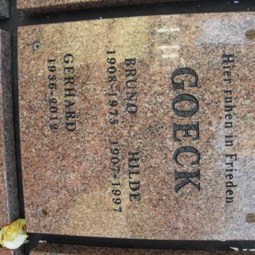 GOECK Bruno 1908-1975 &amp; Hilde 1907-1997 :: GOECK Gerhard 1936-2012