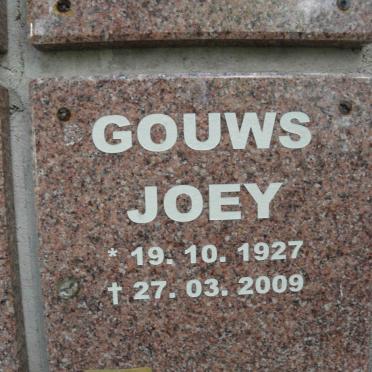 GOUWS Joey 1927-2009