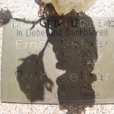 GELHAR Ernst 1909-1992 &amp; Ruth 1916-1999