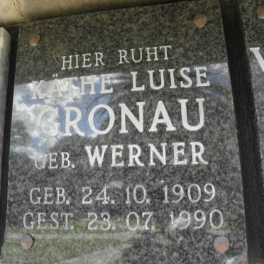 GRONAU Käthe Luise nee WERNER 1909-1990