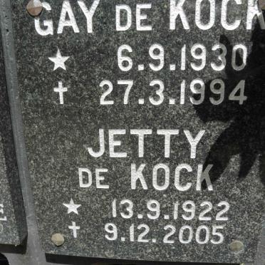 KOCK Jetty, de 1922-2005 &amp; Gay 1930-1994