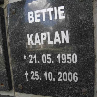 KAPLAN Bettie 1950-2006