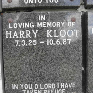 KLOOT Harry 1925-1987