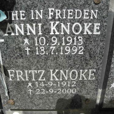 KNOKE Fritz 1912-2000 &amp; Anni 1913-1992