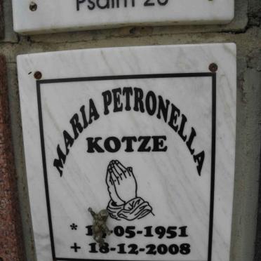 KOTZE Maria Petronella 1951-2008