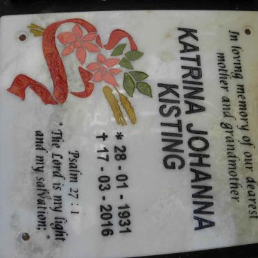 KISTING Katrina Johanna 1931-2016