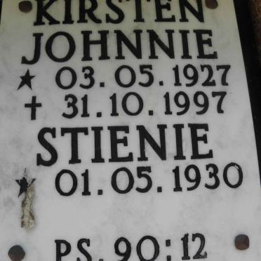 KIRSTEN Johnnie 1927-1997 &amp; Stienie 1930-
