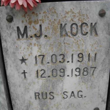 KOCK M.J. 1911-1987