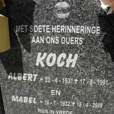 KOCH Albert 1931-1991 &amp; Mabel 1932-2008
