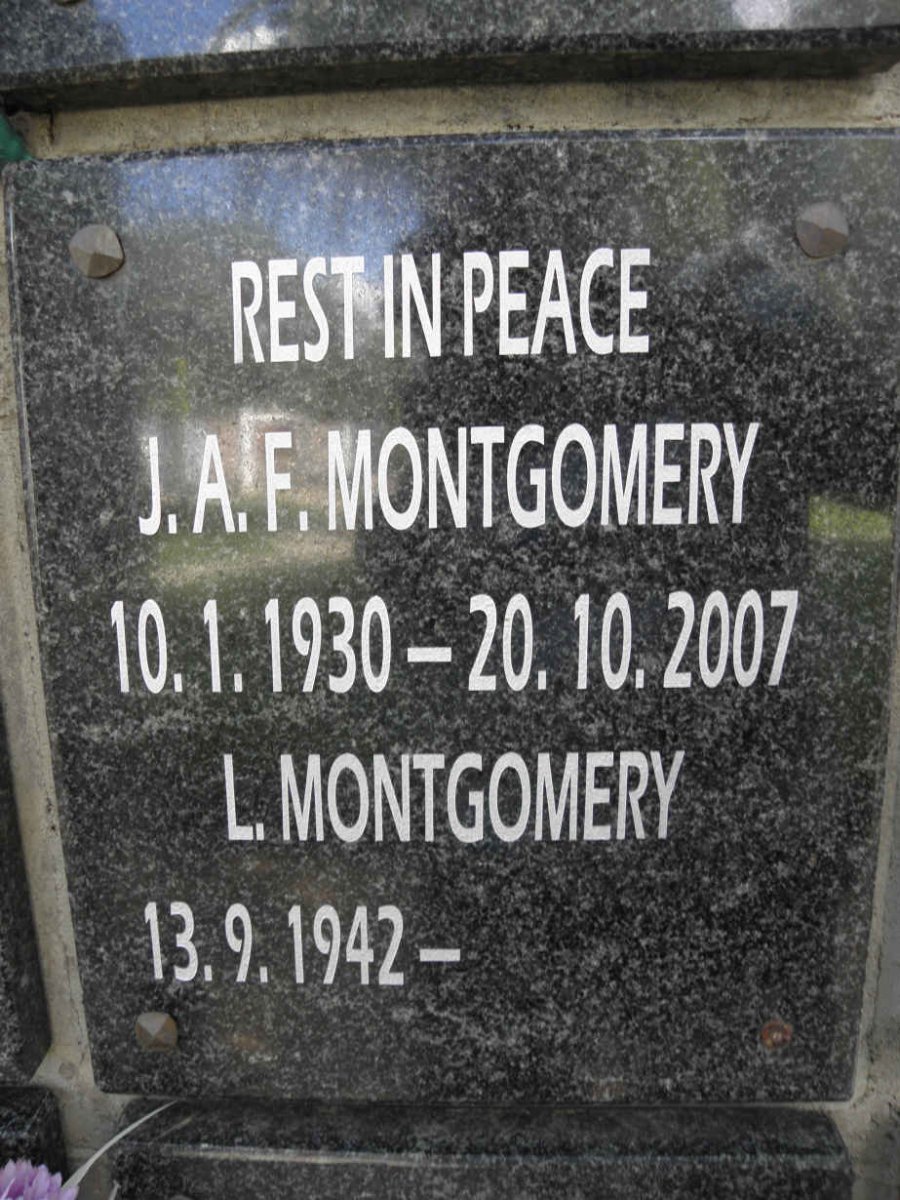 MONTGOMERY J.A.F. 1930-2007 & L. 1942-