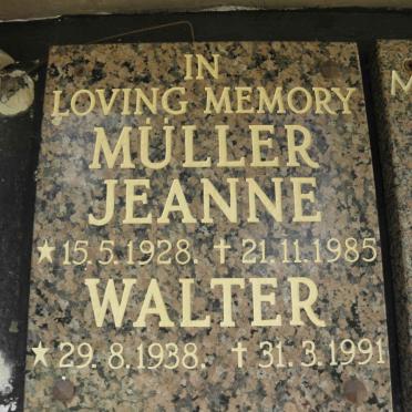 MÜLLER Walter 1938-1991 &amp; Jeanne 1928-1985