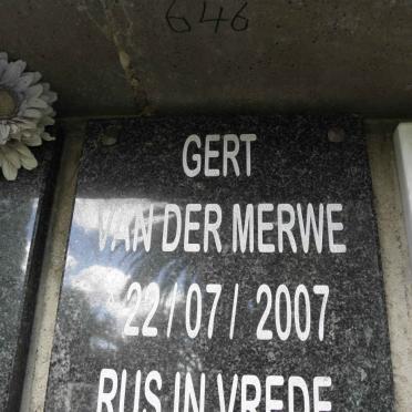 MERWE Gert, van der -2007