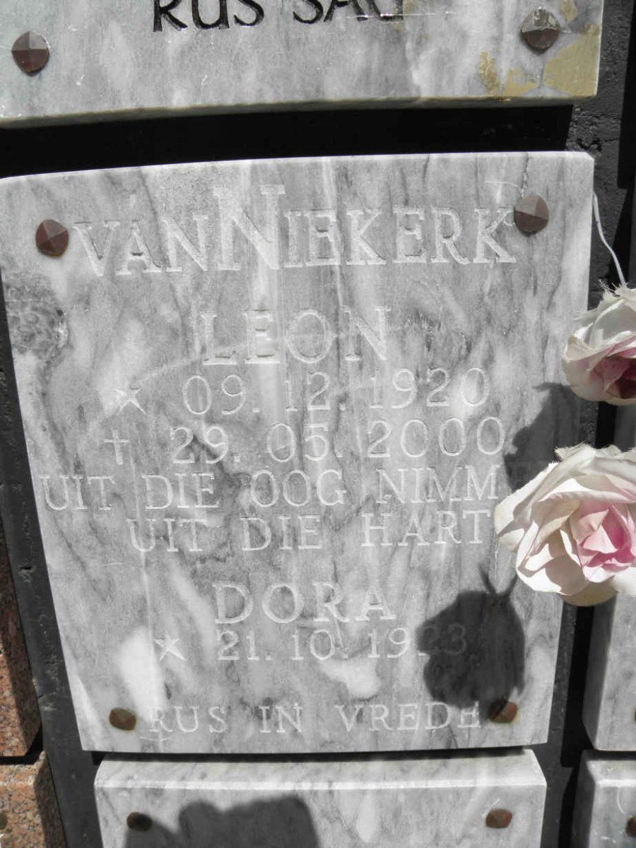 NIEKERK Leon, van 1920-2000 & Dora 1923-