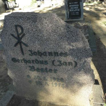 BESTER Johannes Gerhardus 1928-1974