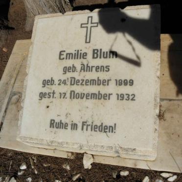 BLUM Emilie nee AHRENS 1899-1932