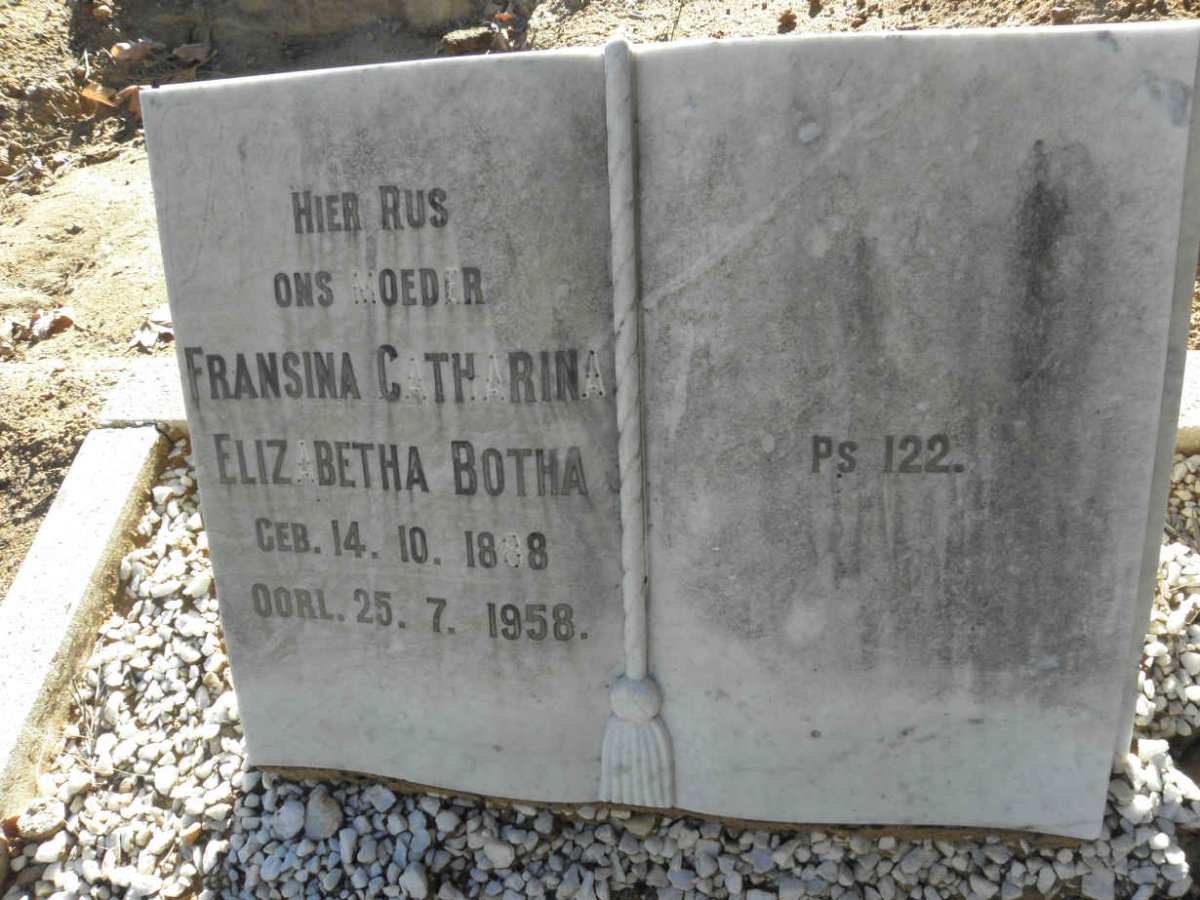 BOTHA Fransina Catharina Elizabetha 1888-1958