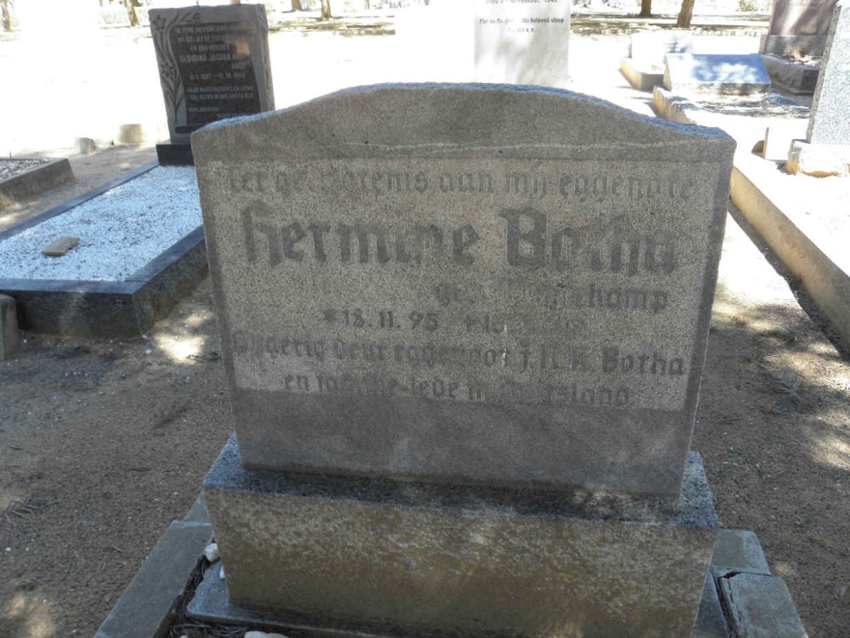 BOTHA Hermine nee WENNEKAMP 1895-19?