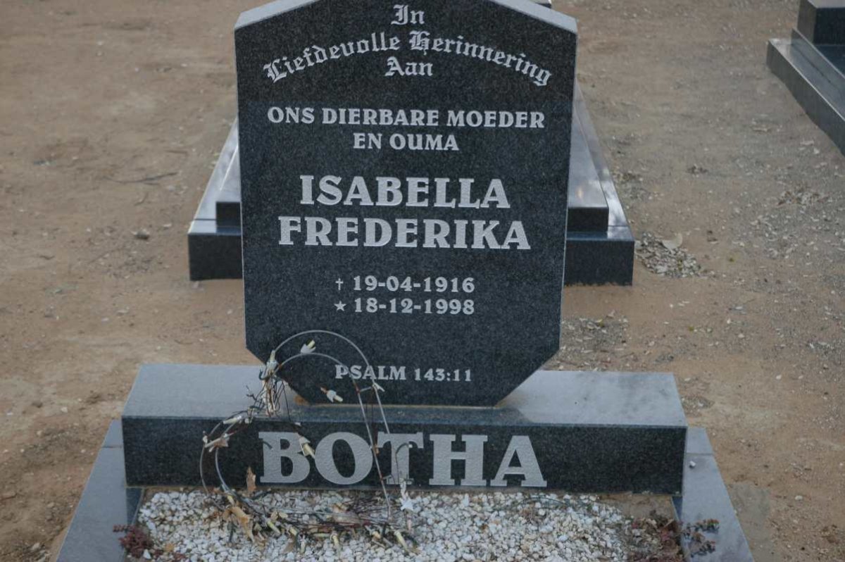 BOTHA Isabella Frederika 1916-1998