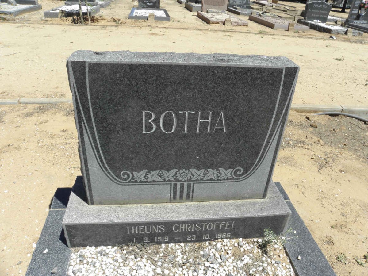 BOTHA Theuns Christoffel 1919-1966