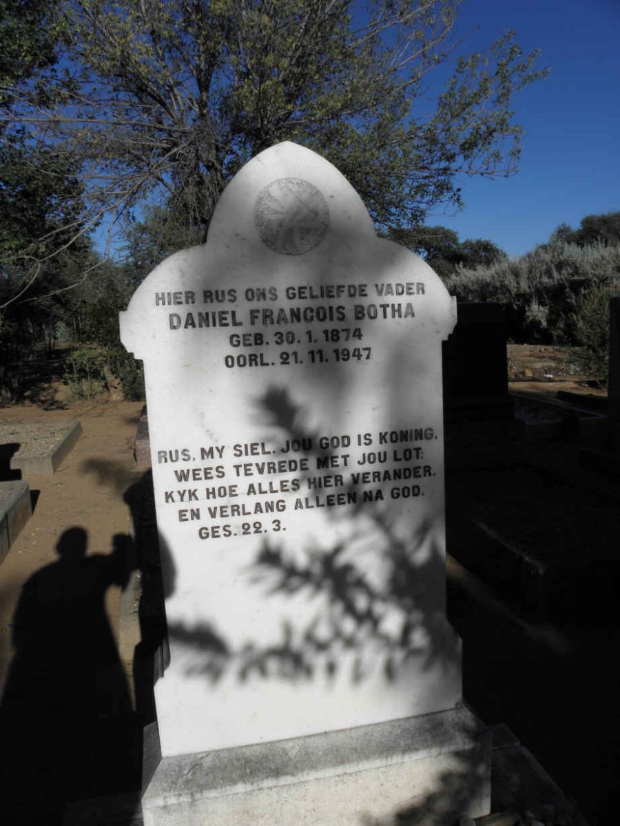 BOTHA Daniel Francois 1874-1947