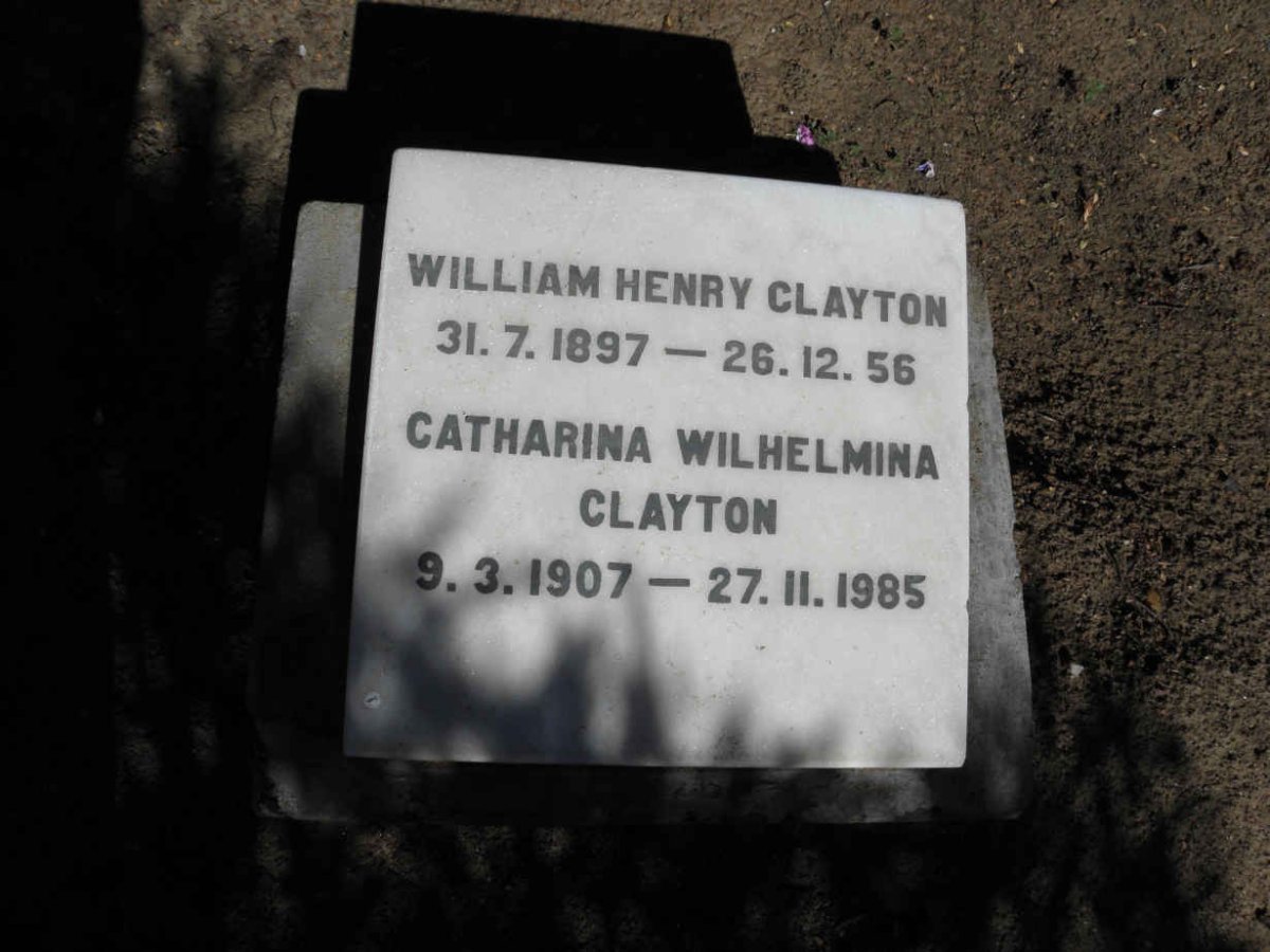 CLAYTON William Henry 1897-1956 & Catharina Wilhelmina 1907-1985