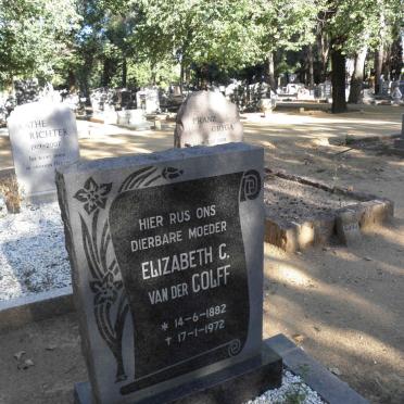 COLFF Elizabeth C., van der 1882-1972