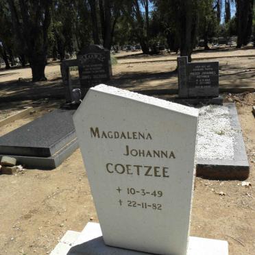 COETZEE Magdalena Johanna 1949-1982