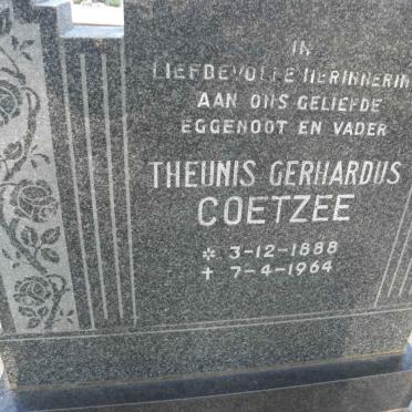 COETZEE Theunis Gerhardus 1888-1964