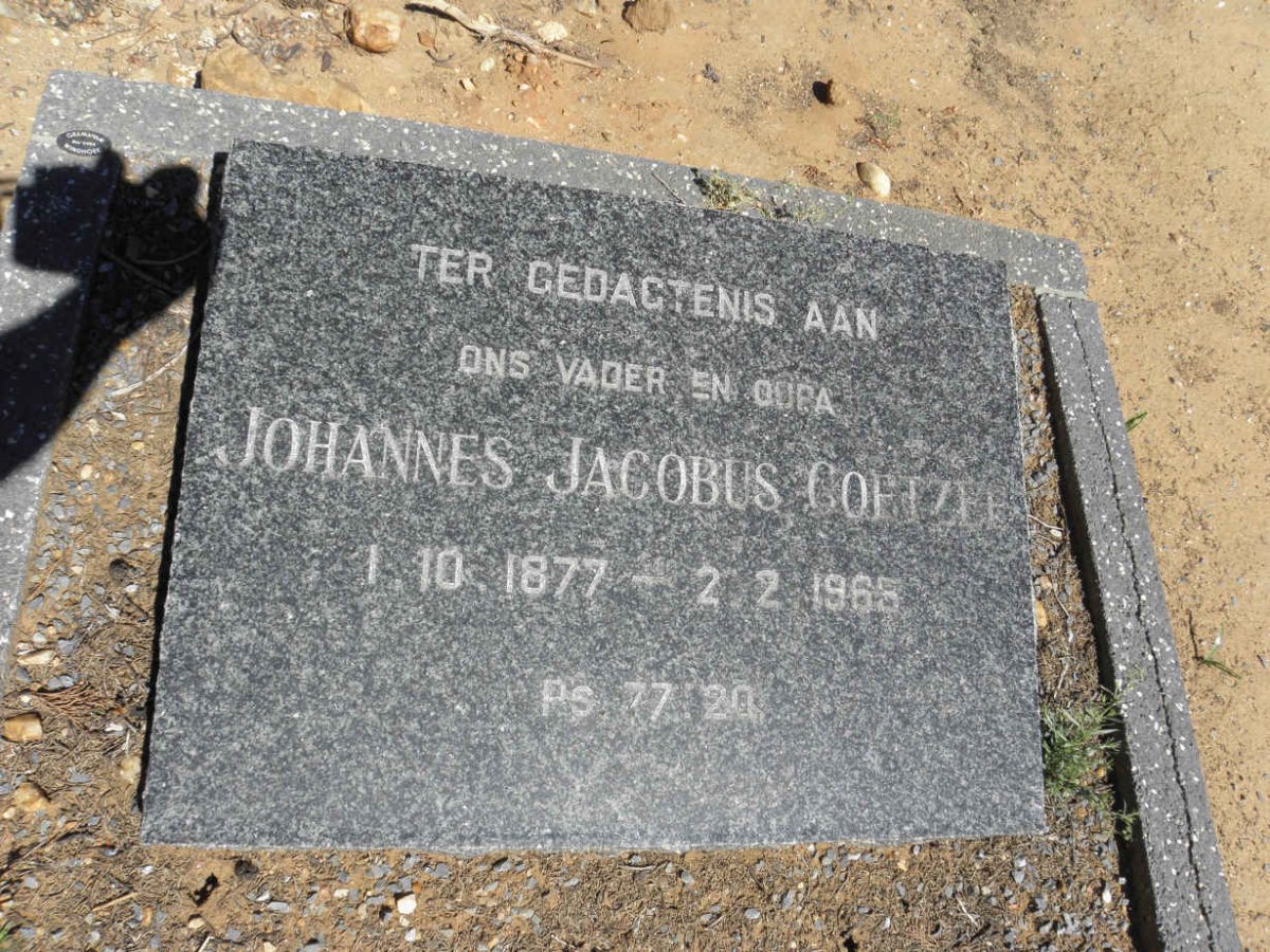 COETZEE Johannes Jacobus 1877-1965