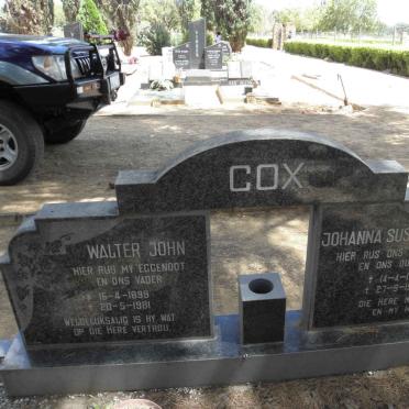 COX Walter John 1899-1981 &amp; Johanna Susanna 1903-1983