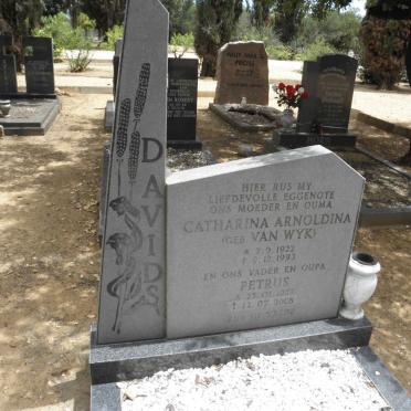 DAVIDS Petrus 1922-2005 &amp; Catharina Arnoldina VAN WYK 1922-1993