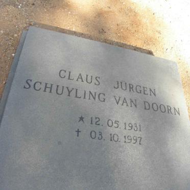 DOORN Claus Jurgen Schuyling, van 1931-1997