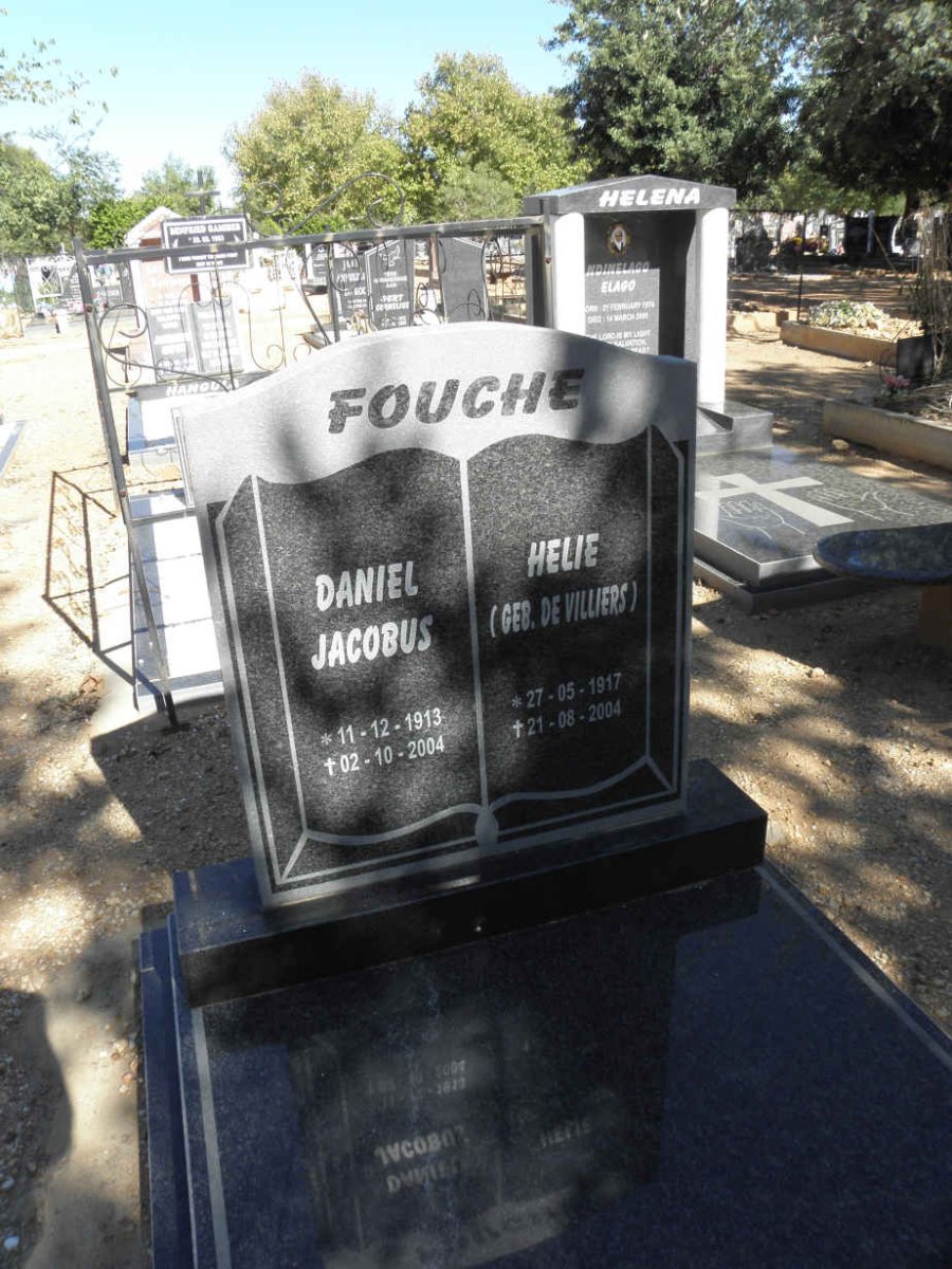 FOUCHE Daniel Jacobus 1913-2004 & Helie DE VILLIERS 1917-2004