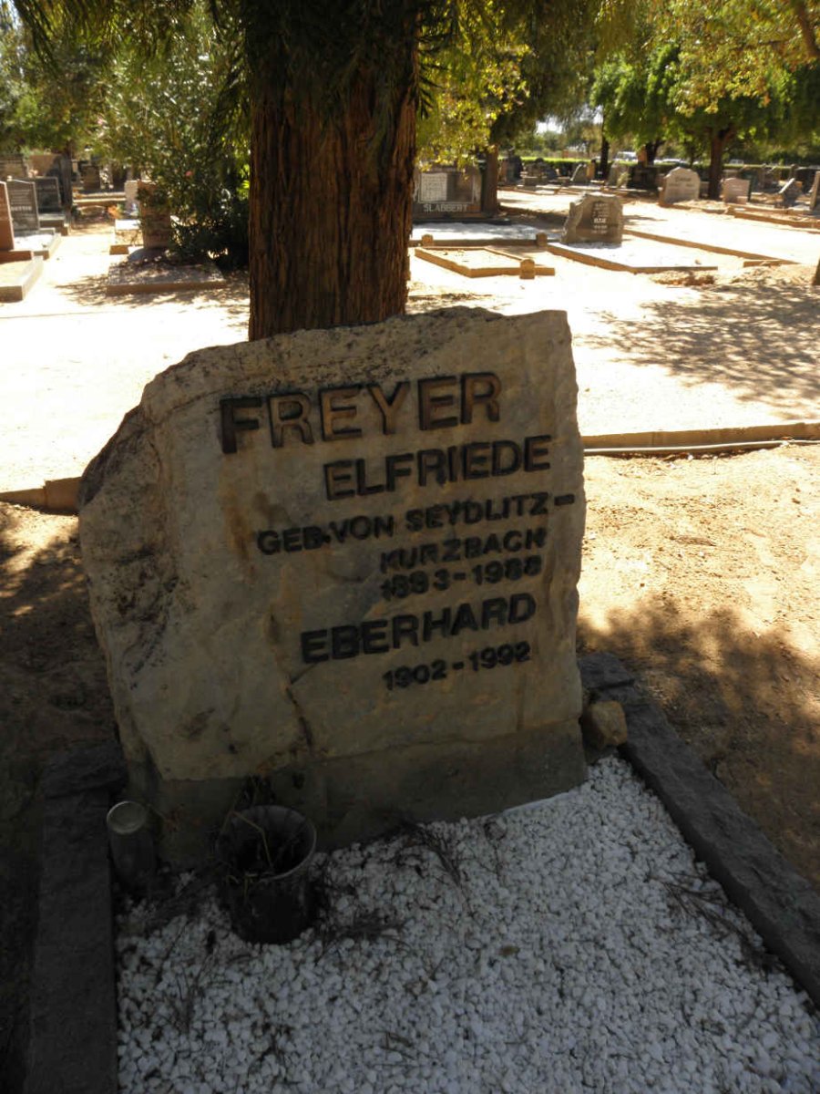 FREYER Eberhard 1902-1992 & Elfriede VON SEYDLITZ-KURZBACH 1893-1988
