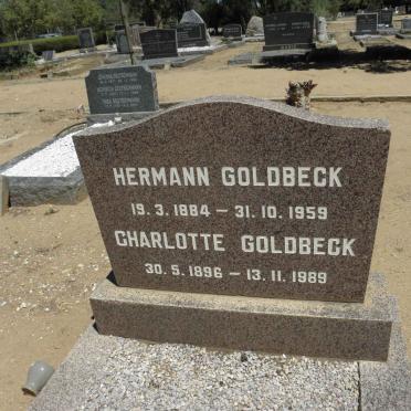 GOLDBECK Hermann 1884-1959 &amp; Charlotte 1896-1989