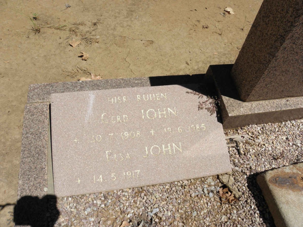 JOHN Gerd 1908-1985 & Elsa 1917-