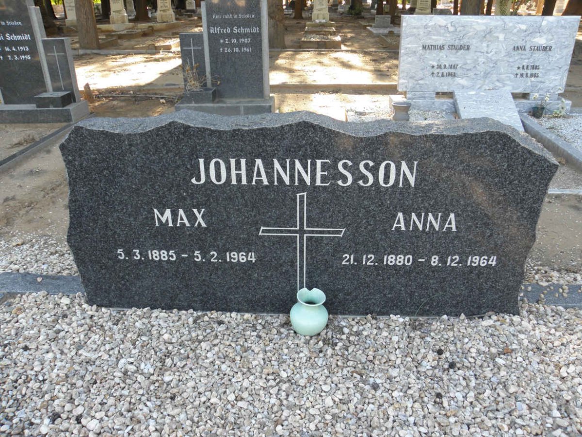 JOHANNESSON Max 1885-1964 & Anna 1880-1964