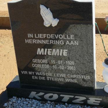 KOTZÉ Miemie 1920-2003