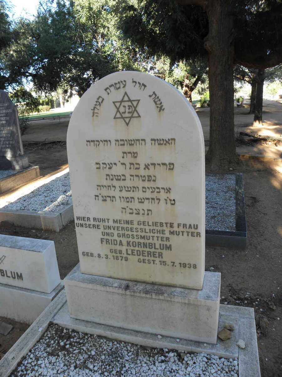 KORNBLUM Frida nee LEDERER 1879-1938