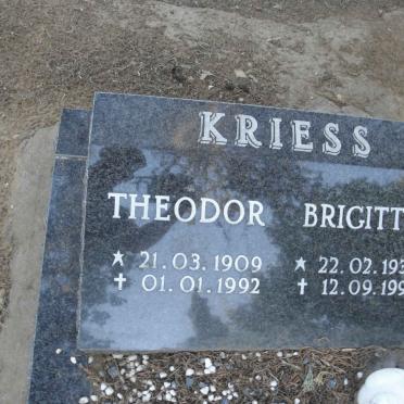 KRIESS Theodor 1909-1992 &amp; Brigitte 1930-1998