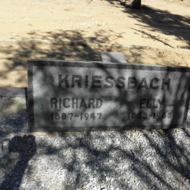 KRIESSBACH Richard 1887-1947 &amp; Elly 1893-1965