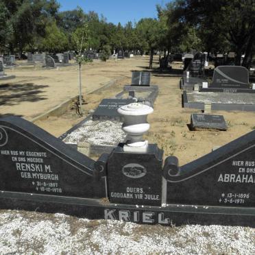 KRIEL Abraham A.J. 1896-1971 &amp; Renski M. MYBURGH 1897-1970