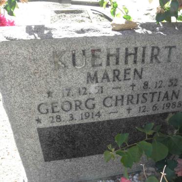 KUEHHIRT Georg Christian 1914-1988 :: KUEHHIRT Maren 1951-1952