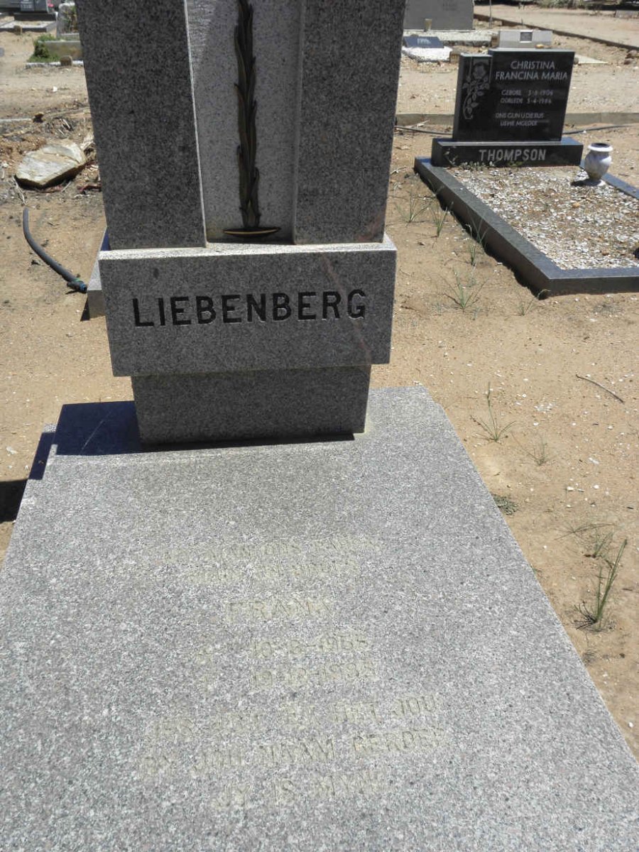 LIEBENBERG Frank 1956-1985