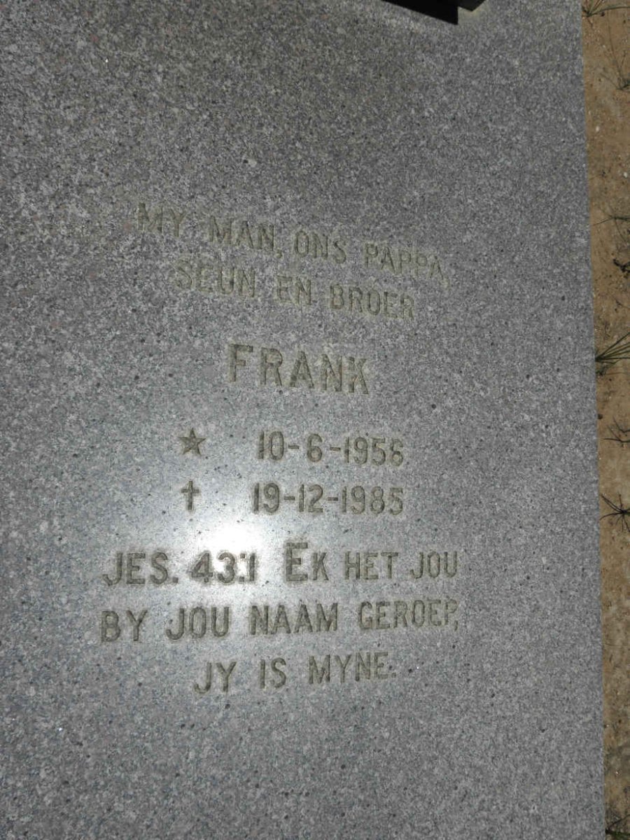 LIEBENBERG Frank 1956-1985