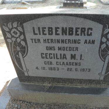 LIEBENBERG Cecilia M.I. nee CLAASENS 1883-1973