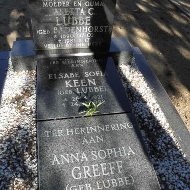 LUBBE :: KEEN :: GREEFF