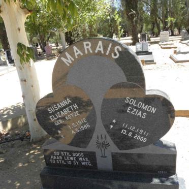 MARAIS Solomon Ezias 1911-2009 &amp; Susanna Elizabeth KOTZE 1912-1986
